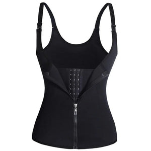 XXY Débardeur gainant à la taille XXY pour femme, fermeture éclair, gainant le ventre, sans manches, vêtements de sport pour femme, sous-vêtements gainants