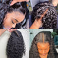 A  Cheveux humains avec petits cheveux bouclés et cheveux longs