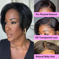 A Perruque courte coupe Pixie, cheveux naturels, coupe Pixie, 13x4, avec lace front, pré-épilée, pour femmes noires