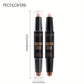 E Contouring Stick avec correcteur à double tête et surligneur pour pont de nez tridimensionnel, ombre en V pour visage et pont de nez haut