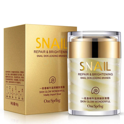 Crème d'escargot W Skincare, crème au collagène, anti-âge, éclaircit la peau, crème pour le visage, atténue les cernes, élimine les poches sous les yeux, sérum pour les yeux