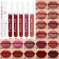 E 18 Couleurs Antiadhésif Coupe Rouge à Lèvres Liquide Anti-Blurse Ne Se Décolore Pas Rouge à Lèvres Velours Mat Brume Brillant à Lèvres Imperméable