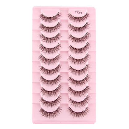 E Faux Cils ToWWX Faux Cils 3/10 Paires Naturel Long Vison Cils Bande Faux Cils Spectaculaires Yeux Complets Extension de Cils Maquillage