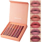 E Coffret de 6 rouges à lèvres mats WS, brillant à lèvres lisse et durable, imperméable et hydratant, coffret cadeau de vacances