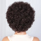 A Perruque Bob Brésilienne Naturelle avec Frange pour Femme, Cheveux Courts, Crépus et Bouclés, Pixie, Afro, Remy Hair Wear and Go, Brun Naturel