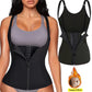 XXY Débardeur gainant à la taille XXY pour femme, fermeture éclair, gainant le ventre, sans manches, vêtements de sport pour femme, sous-vêtements gainants