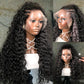 A Perruque Brésilienne Naturelle Bouclée pour Femme, Cheveux Humains, Deep Wave, 13x4, 13x6, Transparent HD