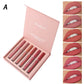 E Coffret de 6 rouges à lèvres mats WS, brillant à lèvres lisse et durable, imperméable et hydratant, coffret cadeau de vacances