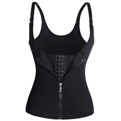 XXY Débardeur gainant à la taille XXY pour femme, fermeture éclair, gainant le ventre, sans manches, vêtements de sport pour femme, sous-vêtements gainants
